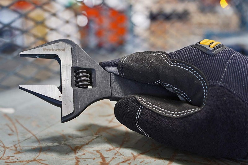 Proferred Plumbing Adjustable Wrench, Black Phosphate Finish, 4 Available Size Options 6-inch, 8-inch, 10-inch, 12-inch - T08002 - Image 2